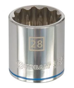 Flash Sale βοΈ Kobalt Sockets & Socket Sets Metric 1/2-in Drive 12-point 28-mm Shallow Socket β