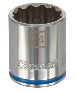 Best Sale 😍 Kobalt Sockets & Socket Sets Metric 1/2-in Drive 12-point 24-mm Shallow Socket ⌛