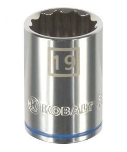 Budget 🔥 Kobalt Sockets & Socket Sets Metric 1/2-in Drive 12-point 19-mm Shallow Socket 🎁