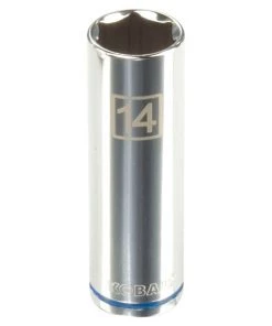 Best Sale 👍 Kobalt Sockets & Socket Sets Metric 3/8-in Drive 6-point 14-mm Deep Socket 💯