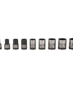 Coupon 👏 Kobalt Sockets & Socket Sets Universal 9-Piece Standard (SAE) 3/8-in Drive Spline Set Shallow Socket Set 🛒