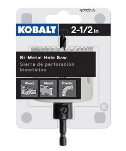 Buy 🛒 Kobalt Hole Saws & Kits 2-1/2-in Bi-Metal Arbored Hole Saw 🎉