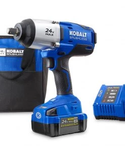 Best deal 👍 Kobalt Impact Wrenches 24-volt Max Variable Speed Brushless 1/2-in Drive Cordless Impact Wrench (1-Battery Included) 🔔