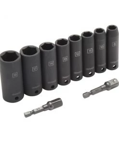 Hot Sale 🤩 Kobalt Impact Sockets & Impact Socket Sets 10-Piece Metric 3/8-in Drive Set 6-Point Impact Socket Set 😀