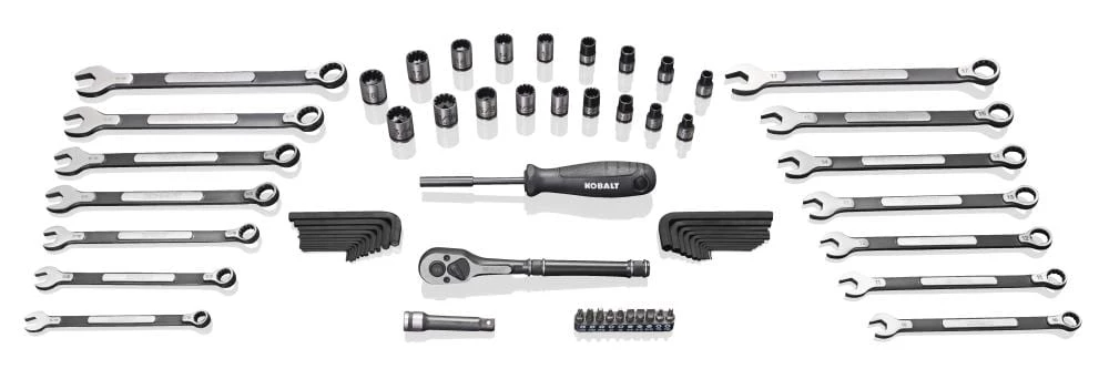New π Kobalt Mechanics Tool Sets Universal 67-Piece Standard (SAE) and Metric Combination Matte Mechanics Tool Set (3/8-in) β¨ 1 New π Kobalt Mechanics Tool Sets Universal 67-Piece Standard (SAE) and Metric Combination Matte Mechanics Tool Set (3/8-in) β¨