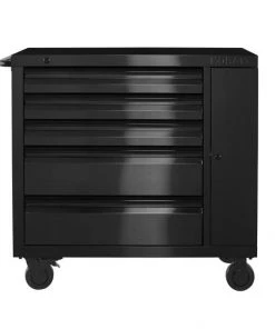 Discount β€οΈ Kobalt Bottom Tool Cabinets 3000 Series 41-in W x 41-in H 5-Drawer Stainless Steel Rolling Tool Cabinet (Black) π
