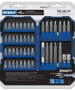 New 🎉 Kobalt Screwdriver Bits Set Steel Hex Shank Screwdriver Bit Set (46-Piece) 😀