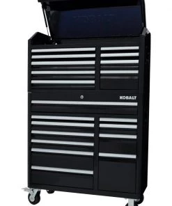 Hot Sale 🔥 Kobalt Bottom Tool Cabinets 3000 Series 41-in W x 41-in H 11-Drawer Steel Rolling Tool Cabinet (Black) 🤩 -Kobalt Sales Shop 08545176