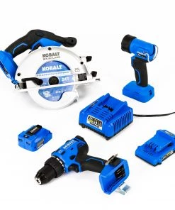 Best deal 💯 Kobalt Power Tool Combo Kits 4-Tool 24-Volt Max Brushless Power Tool Combo Kit Case (1-Battery Included and Charger Included) 👏 -Kobalt Sales Shop 08608044