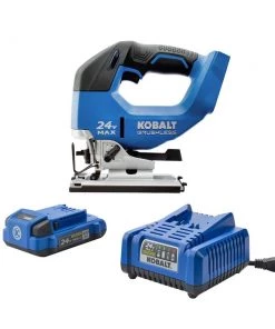 Deals 🎉 Kobalt Jigsaws 24-Volt Max Brushless Variable Speed Keyless Cordless Jigsaw(Battery Included) ✔️