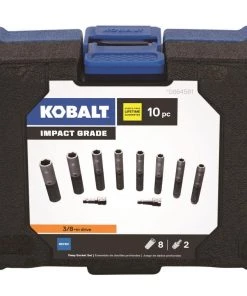 Hot Sale 🤩 Kobalt Impact Sockets & Impact Socket Sets 10-Piece Metric 3/8-in Drive Set 6-Point Impact Socket Set 😀 -Kobalt Sales Shop 08822226