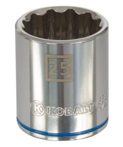 Wholesale π Kobalt Sockets & Socket Sets Metric 1/2-in Drive 12-point 25-mm Shallow Socket π―
