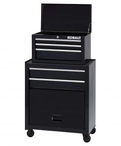 Promo β¨ Kobalt Top Tool Chests 1000 Series 26.5-in W x 44.25-in H 5-Drawer Steel Tool Chest (Black) β¨