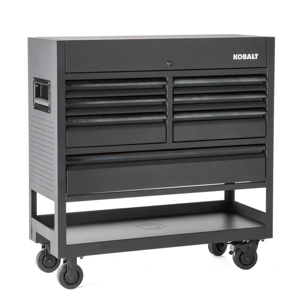 Discount β Kobalt Bottom Tool Cabinets 3000 Series 45-in W x 47-in H 7-Drawer Steel Rolling Tool Cabinet (Black) π 1 Discount β Kobalt Bottom Tool Cabinets 3000 Series 45-in W x 47-in H 7-Drawer Steel Rolling Tool Cabinet (Black) π
