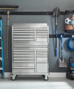 New 🤩 Kobalt Bottom Tool Cabinets 3000 Series 41-in W x 41-in H 11-Drawer Stainless Steel Rolling Tool Cabinet (Stainless Steel) 👏 -Kobalt Sales Shop 09814603