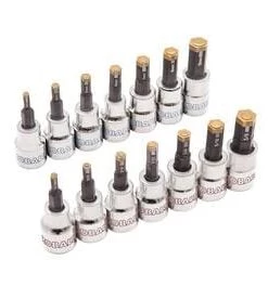 Discount ✨ Kobalt Driver Sockets & Sets 14-Piece 3/8-in Drive Set Hex Bit Standard (SAE) and Metric Combination Driver Socket Set 👏 -Kobalt Sales Shop 099198812977lg