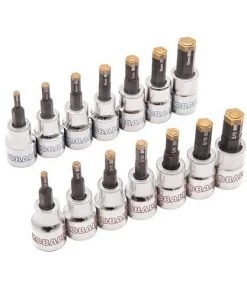 Discount ✨ Kobalt Driver Sockets & Sets 14-Piece 3/8-in Drive Set Hex Bit Standard (SAE) and Metric Combination Driver Socket Set 👏 -Kobalt Sales Shop 099198812977xl