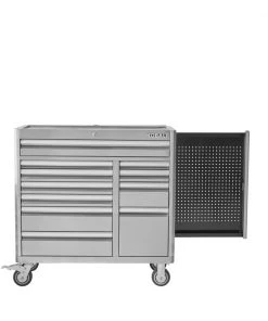 New 🤩 Kobalt Bottom Tool Cabinets 3000 Series 41-in W x 41-in H 11-Drawer Stainless Steel Rolling Tool Cabinet (Stainless Steel) 👏 -Kobalt Sales Shop 09985757