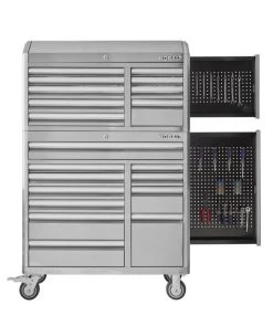 New 🤩 Kobalt Bottom Tool Cabinets 3000 Series 41-in W x 41-in H 11-Drawer Stainless Steel Rolling Tool Cabinet (Stainless Steel) 👏 -Kobalt Sales Shop 09985758