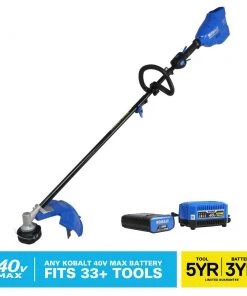 Cheap 🎁 Kobalt Cordless Electric String Trimmers 40-Volt Max 16-in Straight Cordless String Trimmer with Attachment Capable and (Battery Included) 🎉