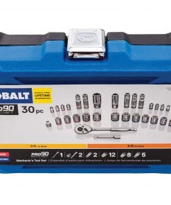 Top 10 🔥 Kobalt Mechanics Tool Sets 30-Piece Standard (SAE) and Metric Combination Polished Chrome Mechanics Tool Set (3/8-in;) 🔥 -Kobalt Sales Shop 11294860 scaled