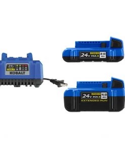 Brand new 👏 Kobalt Power Tool Batteries & Chargers 24-Volt Max 2-Pack 2 Amp-Hour; 4 Amp-Hour Lithium Power Tool Battery Kit (Charger Included) 🎁
