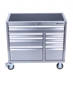 Best Sale π― Kobalt Bottom Tool Cabinets 3000 Series 41-in W x 37.5-in H 8-Drawer Stainless Steel Rolling Tool Cabinet (Stainless Steel) β€οΈ
