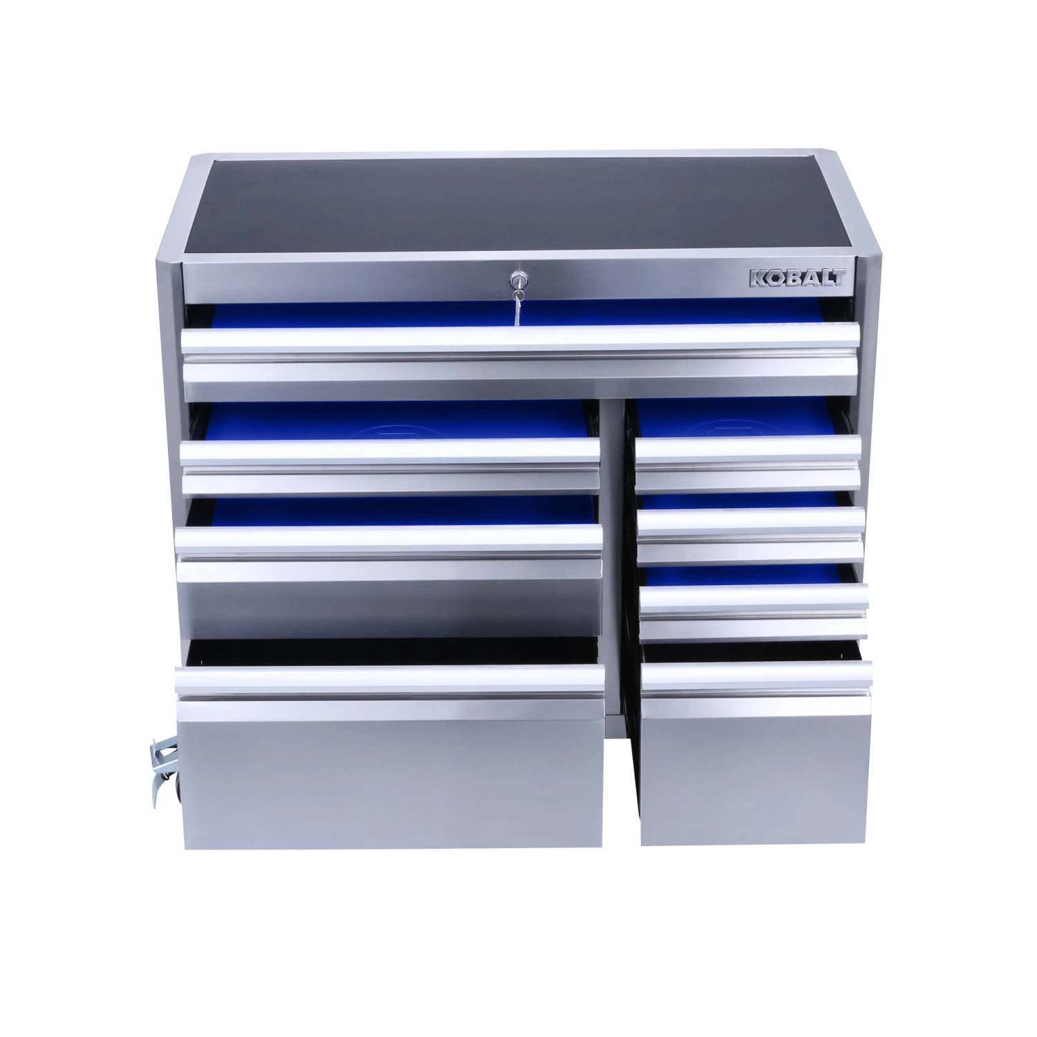Best Sale π― Kobalt Bottom Tool Cabinets 3000 Series 41-in W x 37.5-in H 8-Drawer Stainless Steel Rolling Tool Cabinet (Stainless Steel) β€οΈ 2 Best Sale π― Kobalt Bottom Tool Cabinets 3000 Series 41-in W x 37.5-in H 8-Drawer Stainless Steel Rolling Tool Cabinet (Stainless Steel) β€οΈ - Image 2