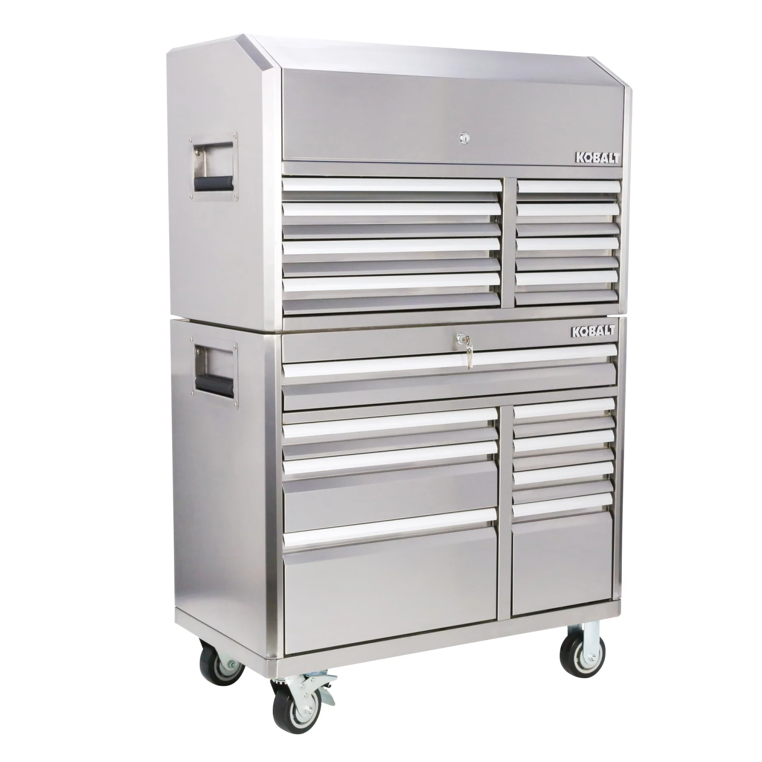 Best Sale π― Kobalt Bottom Tool Cabinets 3000 Series 41-in W x 37.5-in H 8-Drawer Stainless Steel Rolling Tool Cabinet (Stainless Steel) β€οΈ 8 Best Sale π― Kobalt Bottom Tool Cabinets 3000 Series 41-in W x 37.5-in H 8-Drawer Stainless Steel Rolling Tool Cabinet (Stainless Steel) β€οΈ - Image 8
