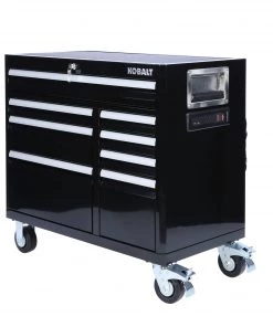 Discount ✔️ Kobalt Bottom Tool Cabinets 3000 Series 41-in W x 37.5-in H 8-Drawer Steel Rolling Tool Cabinet (Black) ⭐ -Kobalt Sales Shop 11561562