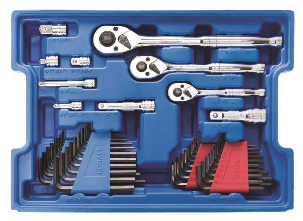 Brand new π₯ Kobalt Mechanics Tool Sets 319-Piece Standard (SAE) and Metric Combination Polished Chrome Mechanics Tool Set (1/4-in; 3/8-in) π 4 Brand new π₯ Kobalt Mechanics Tool Sets 319-Piece Standard (SAE) and Metric Combination Polished Chrome Mechanics Tool Set (1/4-in; 3/8-in) π - Image 4