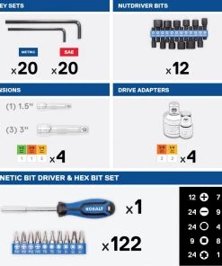 Brand new π₯ Kobalt Mechanics Tool Sets 319-Piece Standard (SAE) and Metric Combination Polished Chrome Mechanics Tool Set (1/4-in; 3/8-in) π 36 Brand new π₯ Kobalt Mechanics Tool Sets 319-Piece Standard (SAE) and Metric Combination Polished Chrome Mechanics Tool Set (1/4-in; 3/8-in) π -Kobalt Sales Shop 15280776