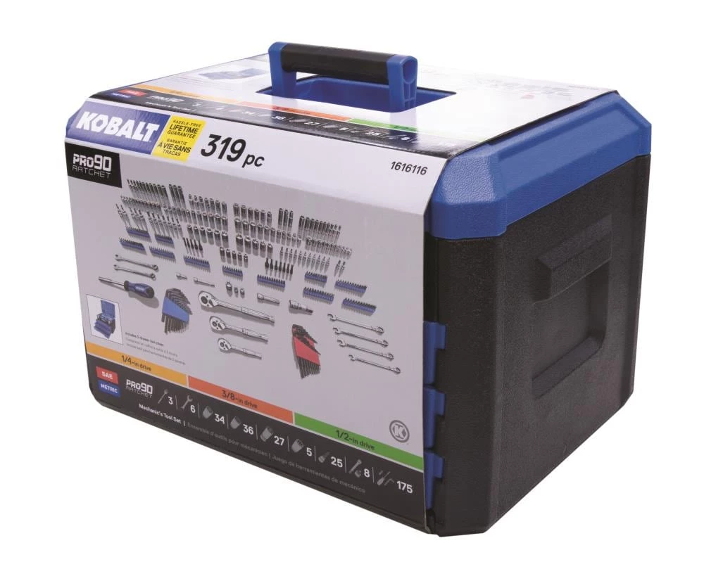 Brand new π₯ Kobalt Mechanics Tool Sets 319-Piece Standard (SAE) and Metric Combination Polished Chrome Mechanics Tool Set (1/4-in; 3/8-in) π 20 Brand new π₯ Kobalt Mechanics Tool Sets 319-Piece Standard (SAE) and Metric Combination Polished Chrome Mechanics Tool Set (1/4-in; 3/8-in) π - Image 20