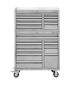 New 🤩 Kobalt Bottom Tool Cabinets 3000 Series 41-in W x 41-in H 11-Drawer Stainless Steel Rolling Tool Cabinet (Stainless Steel) 👏 -Kobalt Sales Shop 15318994 scaled