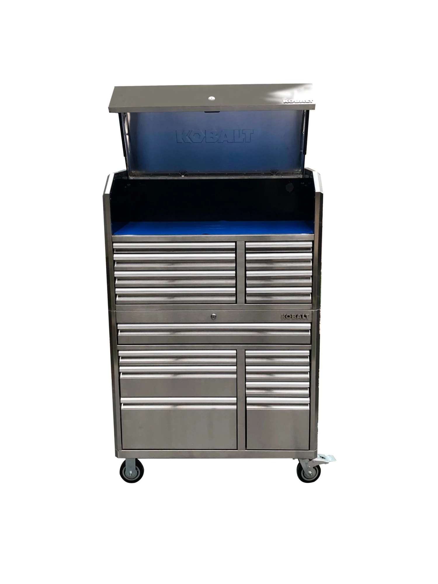 Best Sale π― Kobalt Bottom Tool Cabinets 3000 Series 41-in W x 37.5-in H 8-Drawer Stainless Steel Rolling Tool Cabinet (Stainless Steel) β€οΈ 11 Best Sale π― Kobalt Bottom Tool Cabinets 3000 Series 41-in W x 37.5-in H 8-Drawer Stainless Steel Rolling Tool Cabinet (Stainless Steel) β€οΈ - Image 11