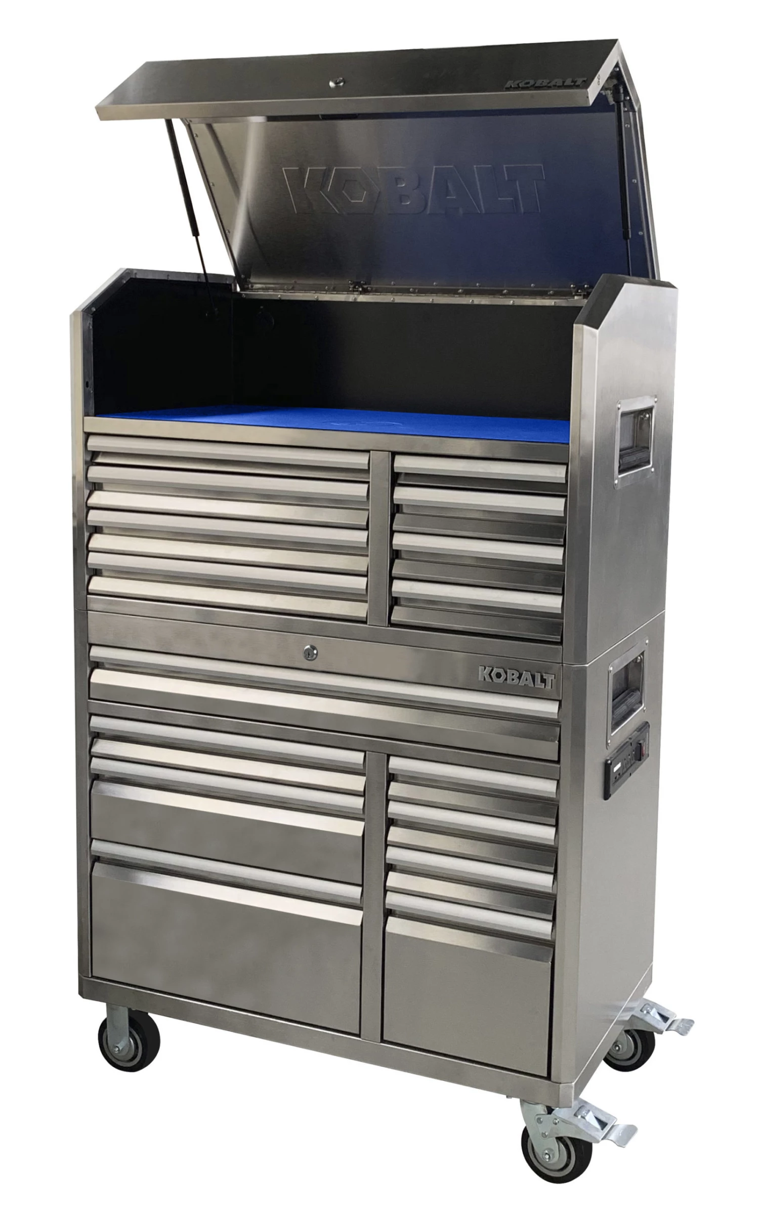 Best Sale π― Kobalt Bottom Tool Cabinets 3000 Series 41-in W x 37.5-in H 8-Drawer Stainless Steel Rolling Tool Cabinet (Stainless Steel) β€οΈ 13 Best Sale π― Kobalt Bottom Tool Cabinets 3000 Series 41-in W x 37.5-in H 8-Drawer Stainless Steel Rolling Tool Cabinet (Stainless Steel) β€οΈ - Image 13