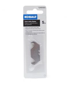 Best Pirce 🔔 Kobalt Replacement Utility Blades Carbon Steel Hook Utility Razor Blade(5-Pack) 💯