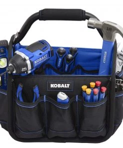 Wholesale 🎁 Kobalt Tool Bags Blue Black Polyester 12-in Tool Tote 🛒