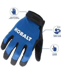 Hot Sale 🤩 Kobalt Work Gloves Mens Polyester Utility Gloves, Large (1-Pair) 🎁 -Kobalt Sales Shop 16396390