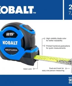 Best Pirce 🌟 Kobalt Tape measures 25-ft Auto Lock Tape Measure ❤️ -Kobalt Sales Shop 16463822