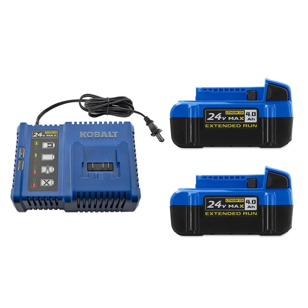 Hot Sale π Kobalt Power Tool Batteries & Chargers 24-Volt Max 2-Pack 4 Amp-Hour; 4 Amp-Hour Lithium Power Tool Battery Kit (Charger Included) π 1 Hot Sale π Kobalt Power Tool Batteries & Chargers 24-Volt Max 2-Pack 4 Amp-Hour; 4 Amp-Hour Lithium Power Tool Battery Kit (Charger Included) π