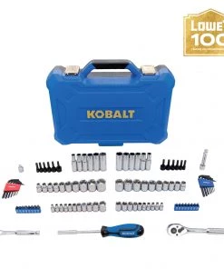 Deals 🌟 Kobalt Mechanics Tool Sets Centennial 100-Piece Standard (SAE) and Metric Combination Polished Chrome Mechanics Tool Set (1/4-in; 3/8-in) 🤩