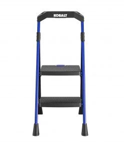Wholesale 🤩 Kobalt Step Stools 2-Step 300-lb Capacity Black Steel Foldable Step Stool ❤️