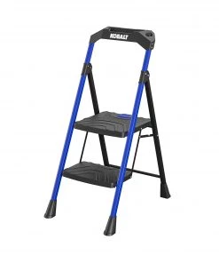 Wholesale 🤩 Kobalt Step Stools 2-Step 300-lb Capacity Black Steel Foldable Step Stool ❤️ -Kobalt Sales Shop 17788045