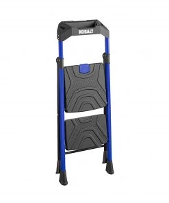Wholesale 🤩 Kobalt Step Stools 2-Step 300-lb Capacity Black Steel Foldable Step Stool ❤️ -Kobalt Sales Shop 17788048