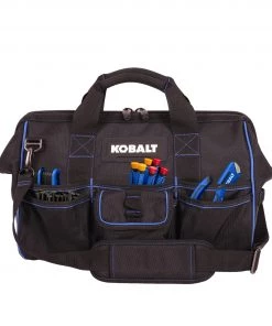 New 🎁 Kobalt Tool Bags Blue Black Polyester 16-in Zippered Cargo Bag 🤩 -Kobalt Sales Shop 40642755 scaled