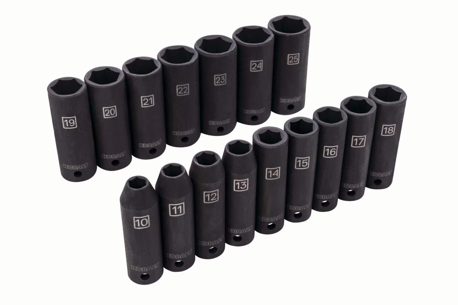 Promo π Kobalt Impact Sockets & Impact Socket Sets 16-Piece Metric 1/2-in Drive 6-Point Impact Socket Set β 1 Promo π Kobalt Impact Sockets & Impact Socket Sets 16-Piece Metric 1/2-in Drive 6-Point Impact Socket Set β