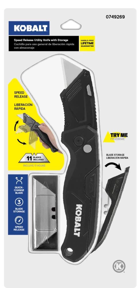 Discount β Kobalt Utility Knives Speed Release 10-Blade Folding Utility Knife with On Tool Blade Storage π 4 Discount β Kobalt Utility Knives Speed Release 10-Blade Folding Utility Knife with On Tool Blade Storage π - Image 4