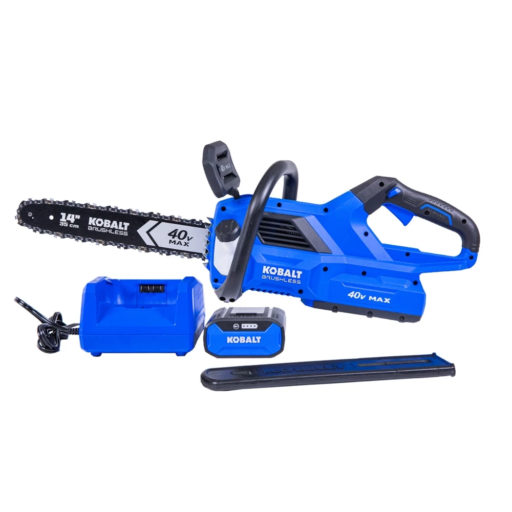 Buy π Kobalt Cordless Electric Chainsaws Gen4 40-volt 14-in Brushless Cordless Electric Chainsaw 4 Ah (Battery & Charger Included) β¨ 1 Buy π Kobalt Cordless Electric Chainsaws Gen4 40-volt 14-in Brushless Cordless Electric Chainsaw 4 Ah (Battery & Charger Included) β¨
