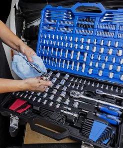 Top 10 👏 Kobalt Mechanics Tool Sets 309-Piece Standard (SAE) and Metric Combination Polished Chrome Mechanics Tool Set (1/4-in; 3/8-in) ✔️ -Kobalt Sales Shop 45006433 scaled